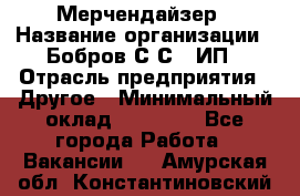 Мерчендайзер › Название организации ­ Бобров С.С., ИП › Отрасль предприятия ­ Другое › Минимальный оклад ­ 17 000 - Все города Работа » Вакансии   . Амурская обл.,Константиновский р-н